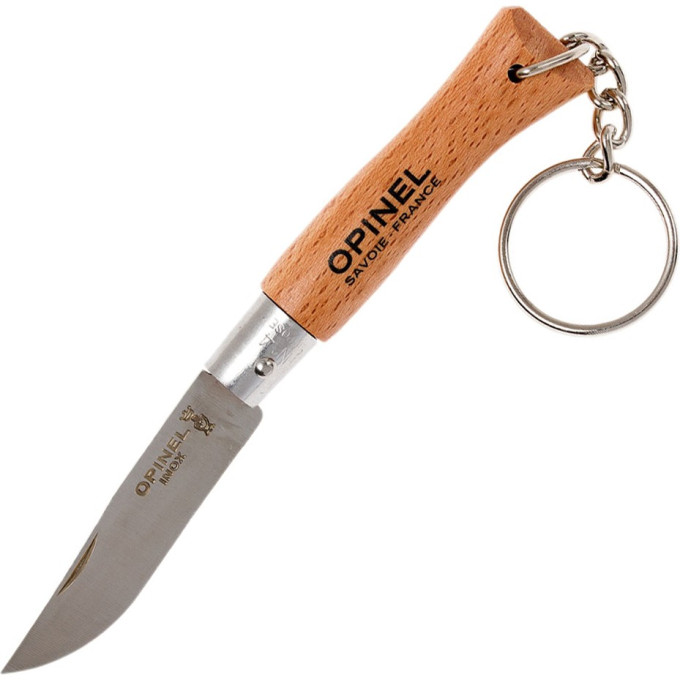 Нож-брелок OPINEL №4, нержавеющая сталь, бук 000081