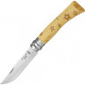 Нож OPINEL №7 NATURE, нержавеющая сталь, рукоять самшит, гравировка звезды 001549