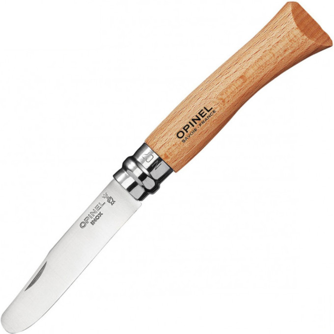 Нож OPINEL №7 MY FIRST OPINEL, дерево, блистер, дисплей 6 шт/уп 001696